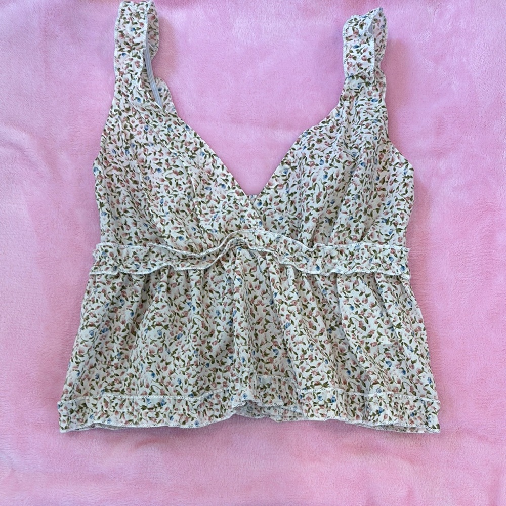 Altar'd State Silver Bustier Tank Top